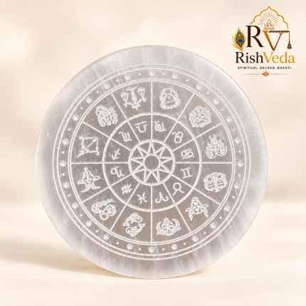 Celestial Selenite Zodiac Charging Plate